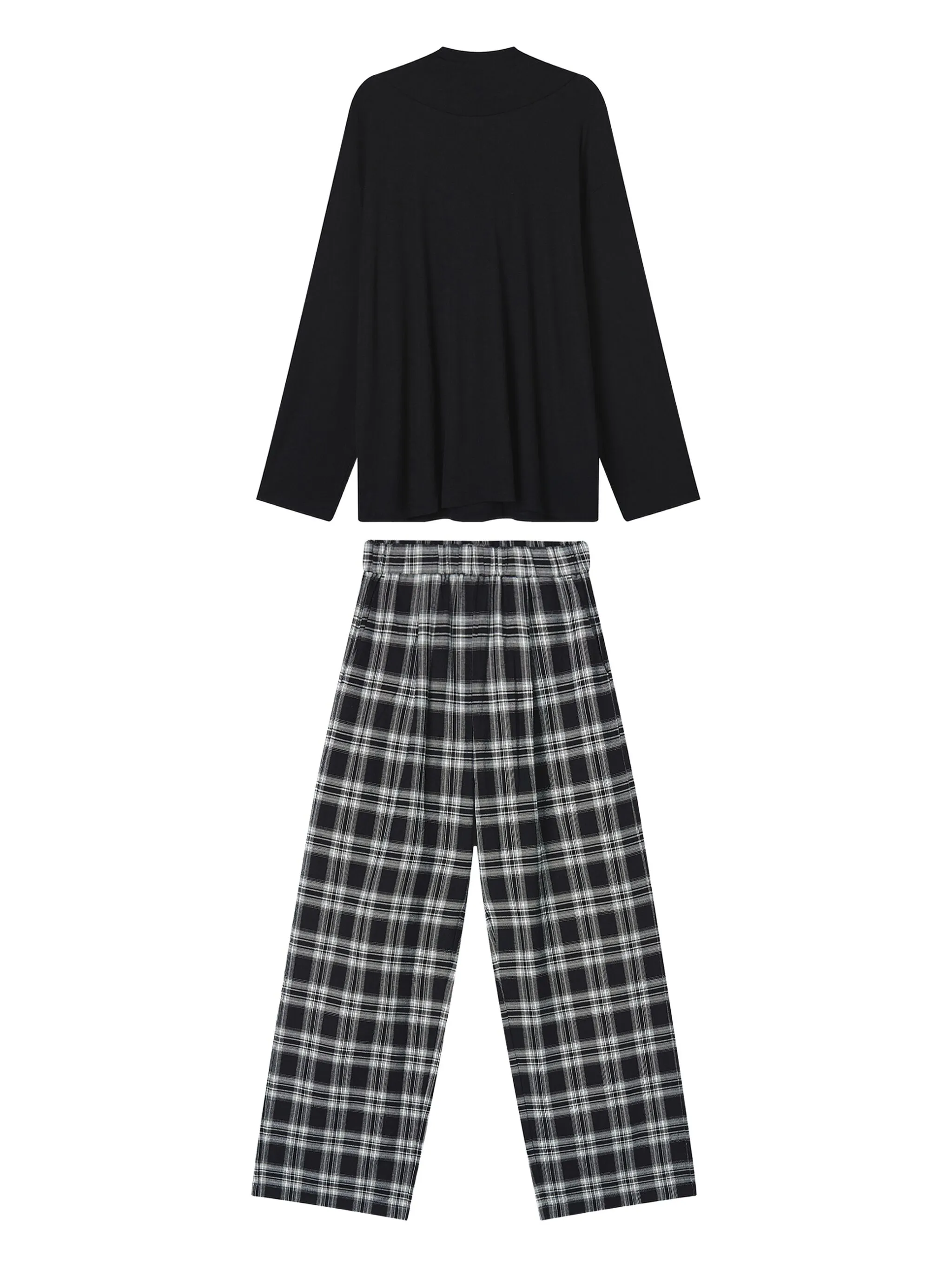 Клетчатый комплект с капюшоном B+Ab, черный
Клетчатый комплект с капюшоном B+Ab, черный