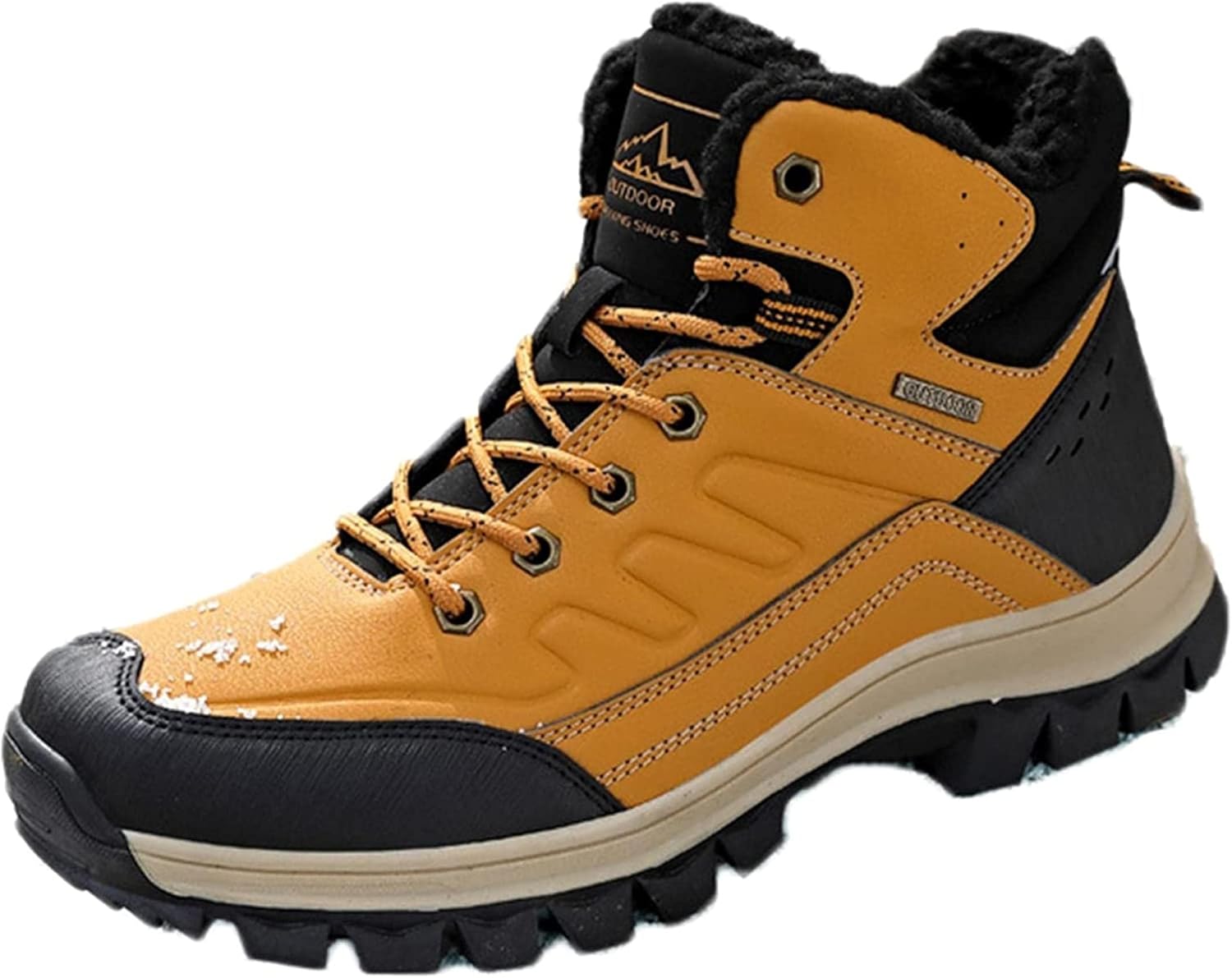 Мужские трекинговые ботинки Yiozoi на щиколотку, ветронепроницаемые, зимние, для прогулок на улице, со шнуровкой, высокие, с круглым носком, повседневные теплые зимние ботинки, желтый
Мужские трекинговые ботинки Yiozoi на щиколотку, ветронепроницаемые, зимние, для прогулок на улице, со шнуровкой, высокие, с круглым носком, повседневные теплые зимние ботинки, желтый