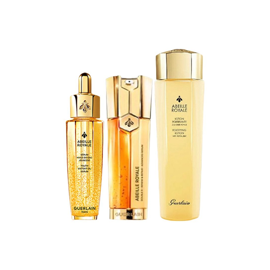 Наборы для ухода за кожей Fourth Generation Original Bee Royal Water с двумя тюбиками сывороток: подтягивающие, увлажняющие и восстанавливающие Guerlain, three-piece set: revival honey 50ml+essence 150ml+dual-effect serums 50ml
Наборы для ухода за кожей Fourth Generation Original Bee Royal Water с двумя тюбиками сывороток: подтягивающие, увлажняющие и восстанавливающие Guerlain, three-piece set: revival honey 50ml+essence 150ml+dual-effect serums 50ml