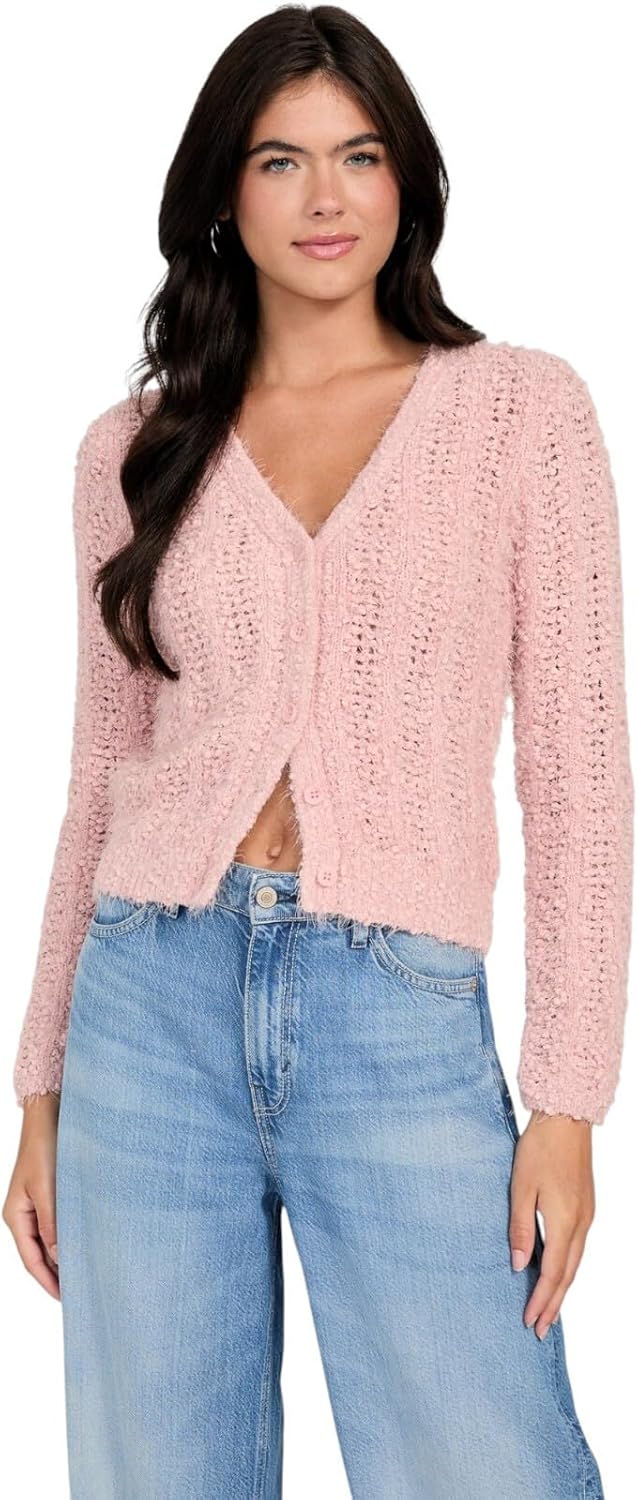 Женский кардиган GUESS Eco с длинными рукавами и ажурной вязкой, Pink Pearl
Женский кардиган GUESS Eco с длинными рукавами и ажурной вязкой, Pink Pearl