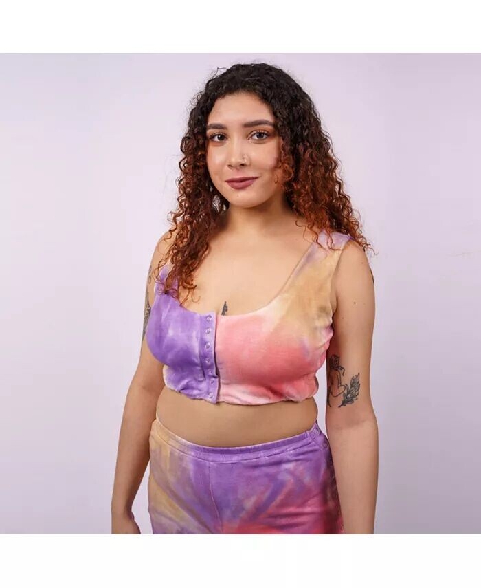 Женский топ Quinn с узором тай-дай и разрезом спереди SPARKIES, мультиколор
Женский топ Quinn с узором тай-дай и разрезом спереди SPARKIES, мультиколор