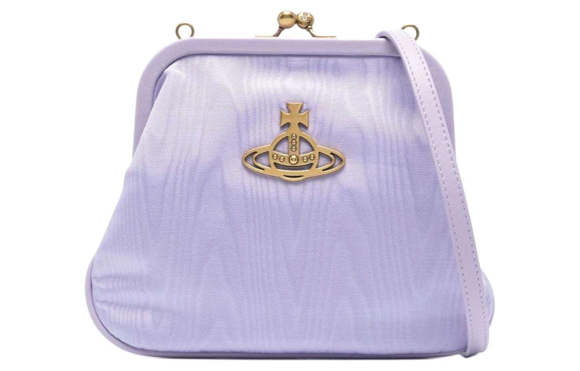 Vivienne Westwood Женская клатч из телячьей кожи и текстиля с одним плечом сиреневый
Vivienne Westwood Женская клатч из телячьей кожи и текстиля с одним плечом сиреневый