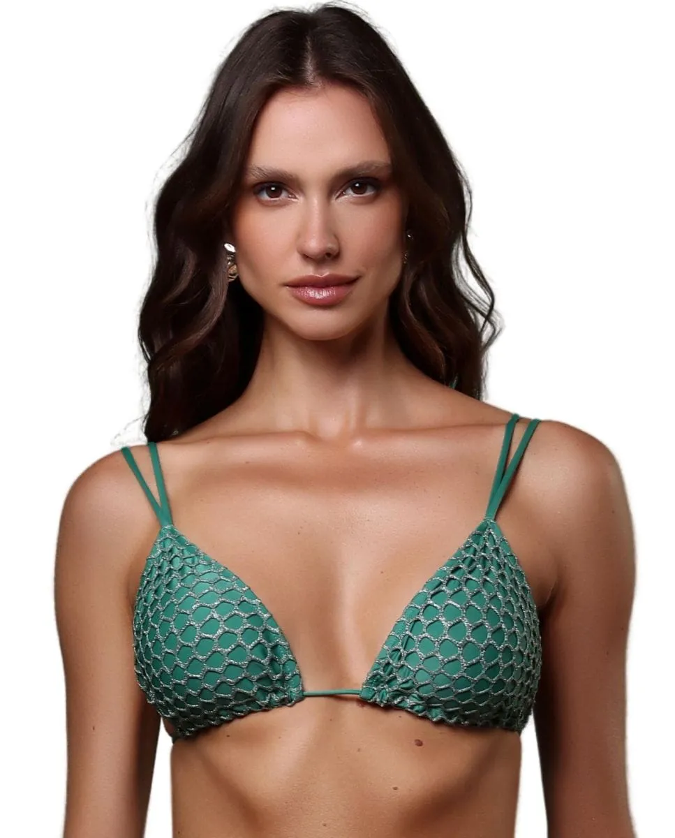 Мягкий однотонный треугольный верх бикини Karla Vivian, зеленый
Мягкий однотонный треугольный верх бикини Karla Vivian, зеленый