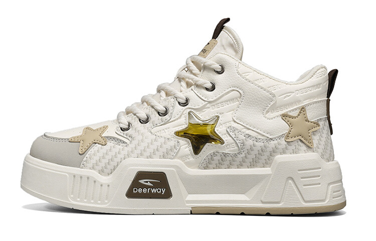Кеды мужские, обувь для скейтбординга высокая бежевая Deerway
Кеды мужские, обувь для скейтбординга высокая бежевая Deerway