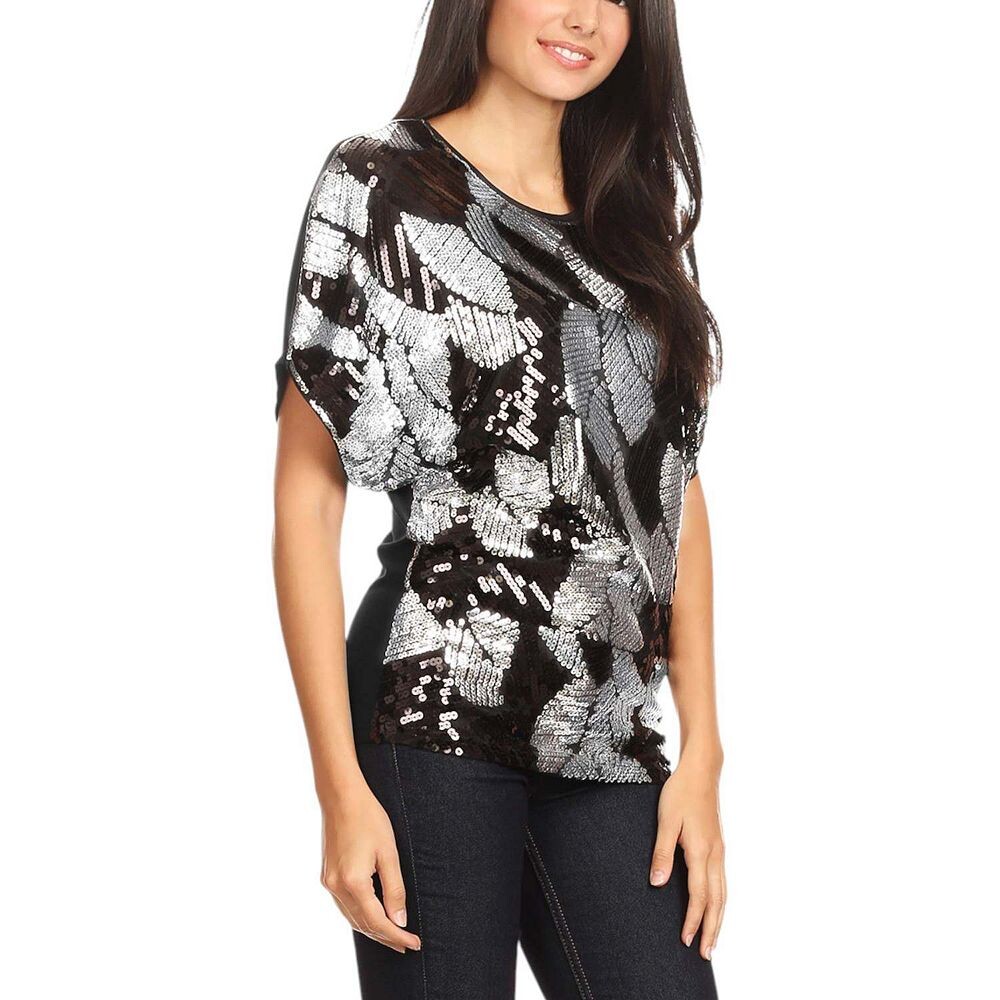 Женская вечерняя блузка свободного кроя с рукавами «летучая мышь» и пайетками Anna-Kaci, цвет Silver
Женская вечерняя блузка свободного кроя с рукавами «летучая мышь» и пайетками Anna-Kaci, цвет Silver