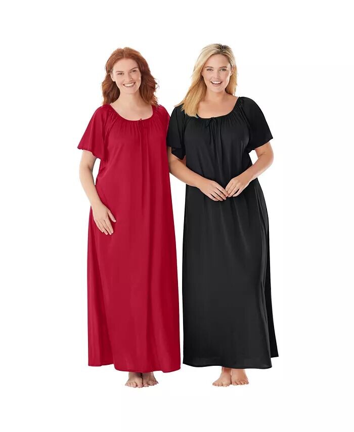 Комплект из 2 длинных шелковистых платьев только для больших размеров Only Neccessities, черный
Комплект из 2 длинных шелковистых платьев только для больших размеров Only Neccessities, черный