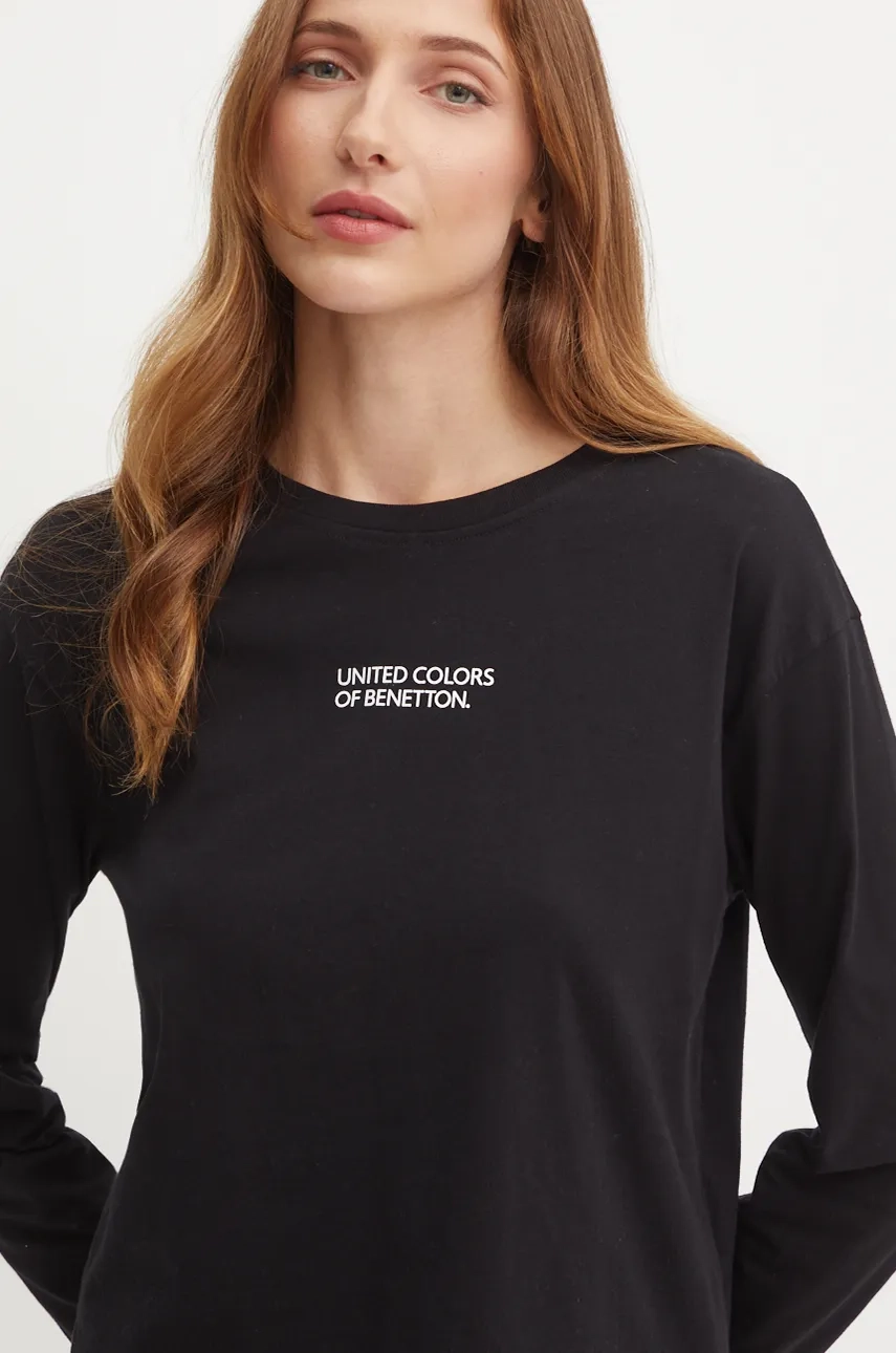 Футболка с длинными рукавами из хлопка United Colors of Benetton, черный
Футболка с длинными рукавами из хлопка United Colors of Benetton, черный