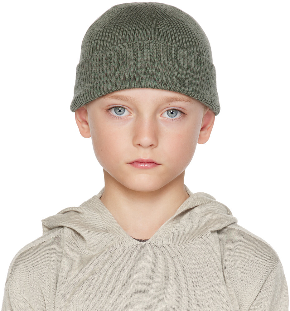 Детская зеленая вязаная шапка в рубчик Rick Owens
Детская зеленая вязаная шапка в рубчик Rick Owens