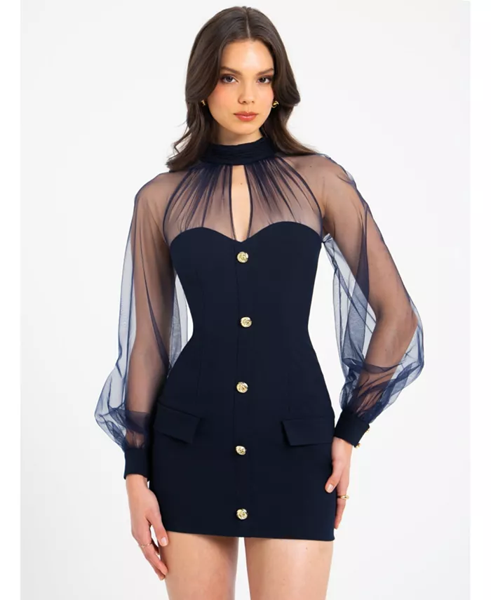 Женское мини-платье Shelby из черной искусственной кожи с кружевом Miss Circle, синий
Женское мини-платье Shelby из черной искусственной кожи с кружевом Miss Circle, синий