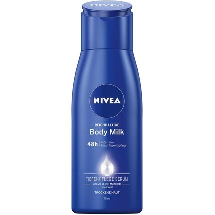 NIVEA Rich Body Milk Мини-интенсивный питательный крем для тела с миндальным маслом 75 мл
NIVEA Rich Body Milk Мини-интенсивный питательный крем для тела с миндальным маслом 75 мл