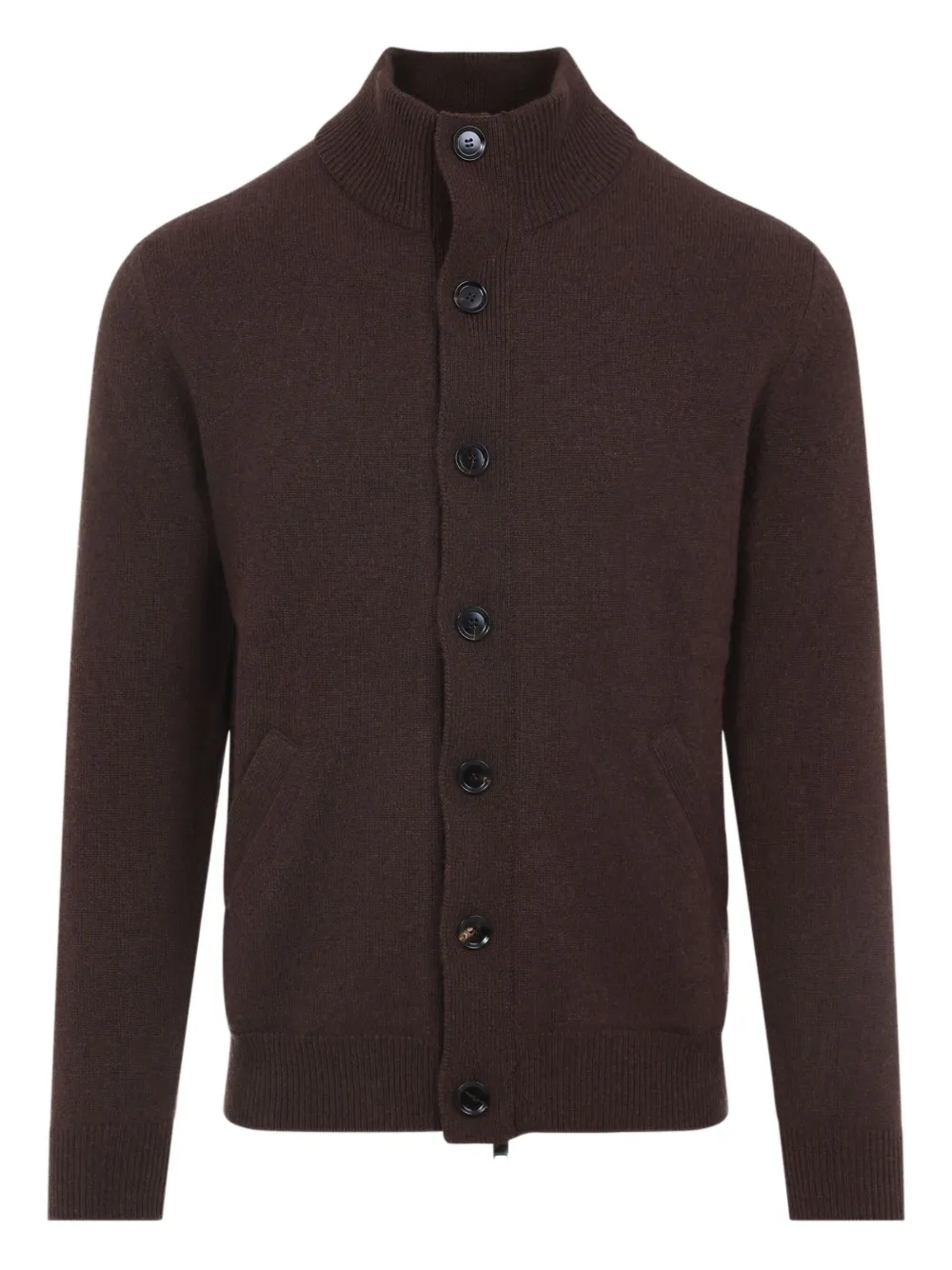 Кардиган на пуговицах с высоким воротником Brioni, коричневый
Кардиган на пуговицах с высоким воротником Brioni, коричневый