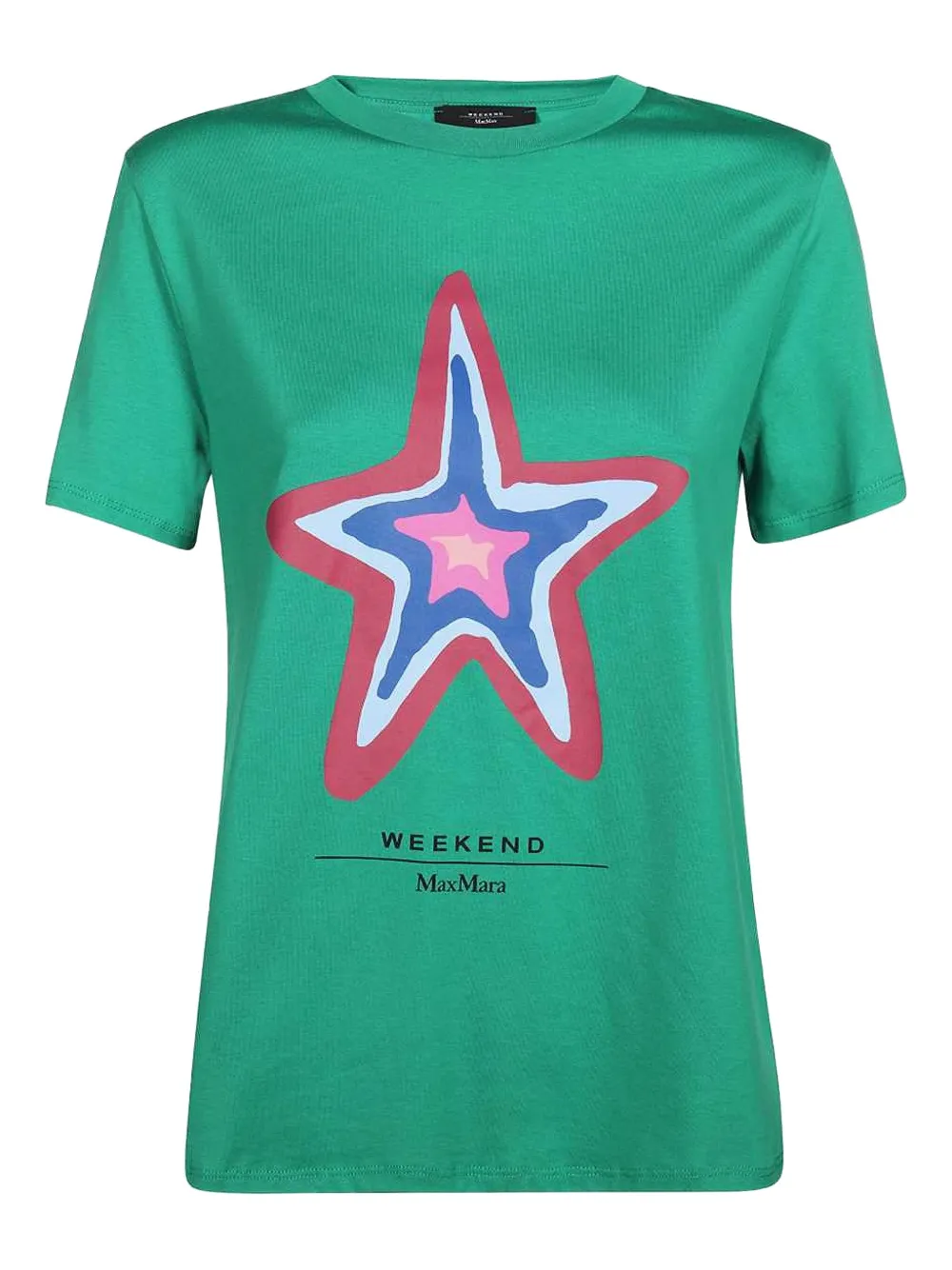 Хлопковая футболка с принтом звезд Weekend Max Mara, зеленый
Хлопковая футболка с принтом звезд Weekend Max Mara, зеленый
