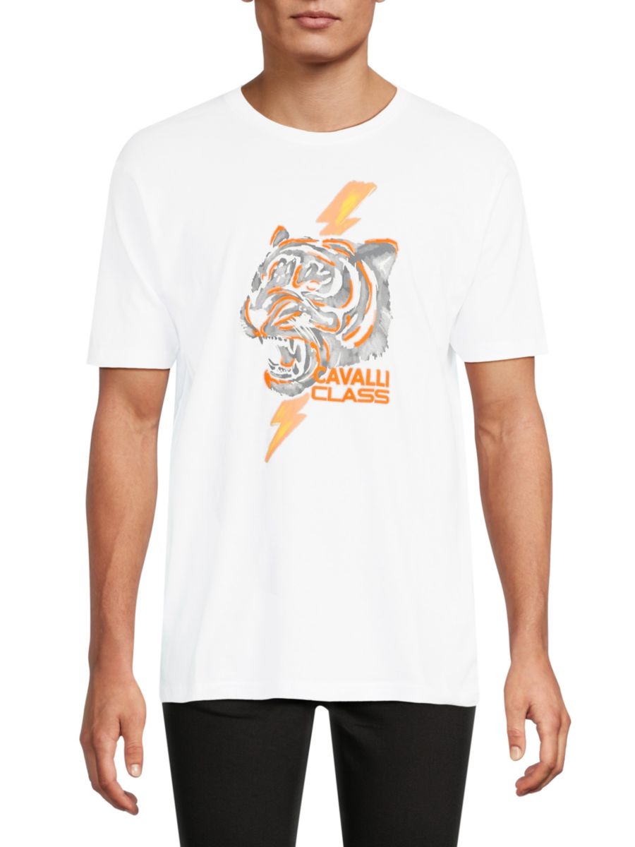 Футболка из хлопка с графическим принтом Cavalli Class by Roberto Cavalli, белый
Футболка из хлопка с графическим принтом Cavalli Class by Roberto Cavalli, белый