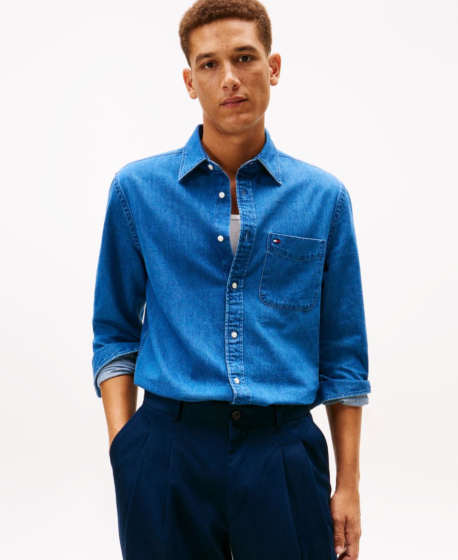 Мужская джинсовая рубашка с длинными рукавами Tommy Hilfiger, Mid Blue Denim
Мужская джинсовая рубашка с длинными рукавами Tommy Hilfiger, Mid Blue Denim