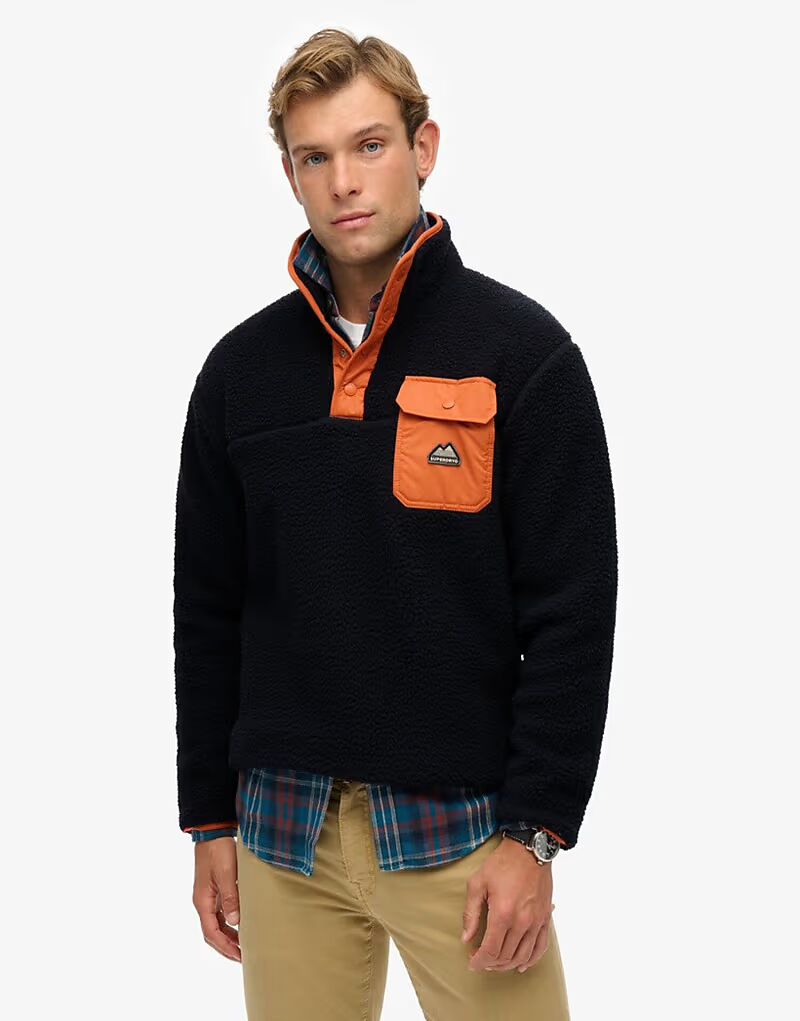 Флисовый джемпер Fuji с полукнопкой Superdry, темно-синий
Флисовый джемпер Fuji с полукнопкой Superdry, темно-синий