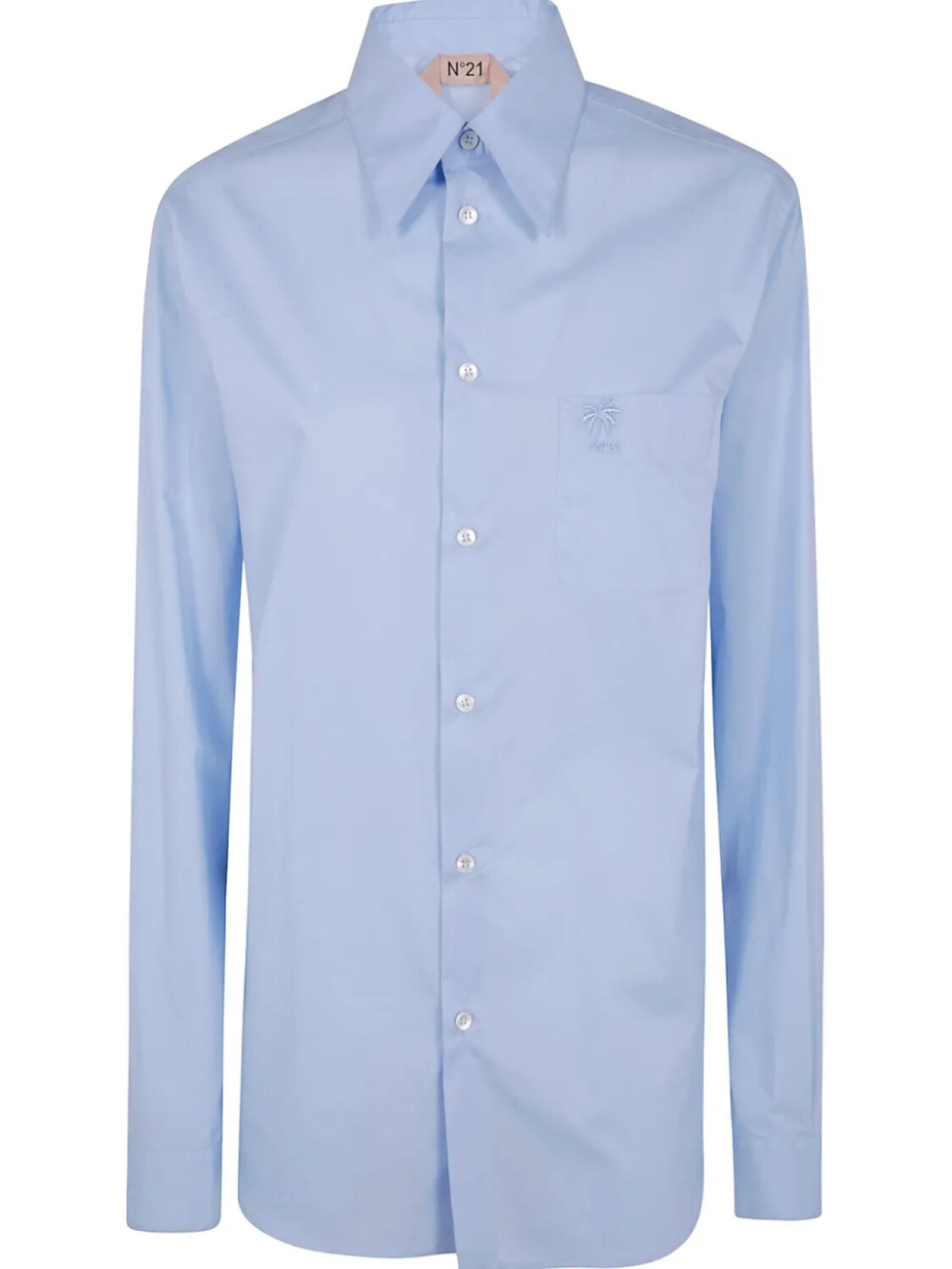 Рубашка Nº21 с вышитым логотипом на пуговицах, синий
Рубашка Nº21 с вышитым логотипом на пуговицах, синий