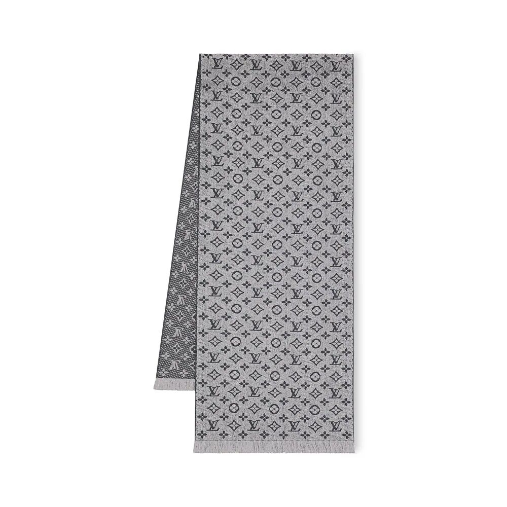 Классический шарф с монограммой Louis Vuitton, серый 
Классический шарф с монограммой Louis Vuitton, серый
