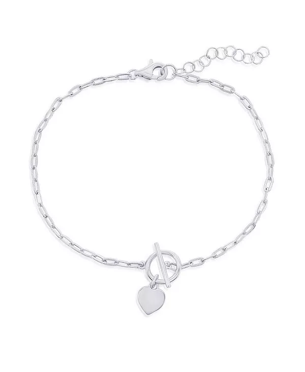 Браслет-Скрепка с подвеской в виде сердца из стерлингового серебра Simona, silver
Браслет-Скрепка с подвеской в виде сердца из стерлингового серебра Simona, silver