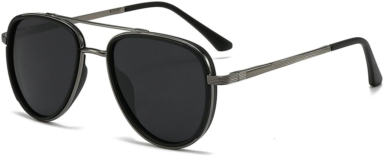 Поляризованные солнцезащитные очки-пилот для женщин в ретро-металлической оправе. Солнцезащитные очки-пилот для вождения, путешествий и активного отдыха на природе с защитой от УФ-излучения mincl, Gray Black
Поляризованные солнцезащитные очки-пилот для женщин в ретро-металлической оправе. Солнцезащитные очки-пилот для вождения, путешествий и активного отдыха на природе с защитой от УФ-излучения mincl, Gray Black