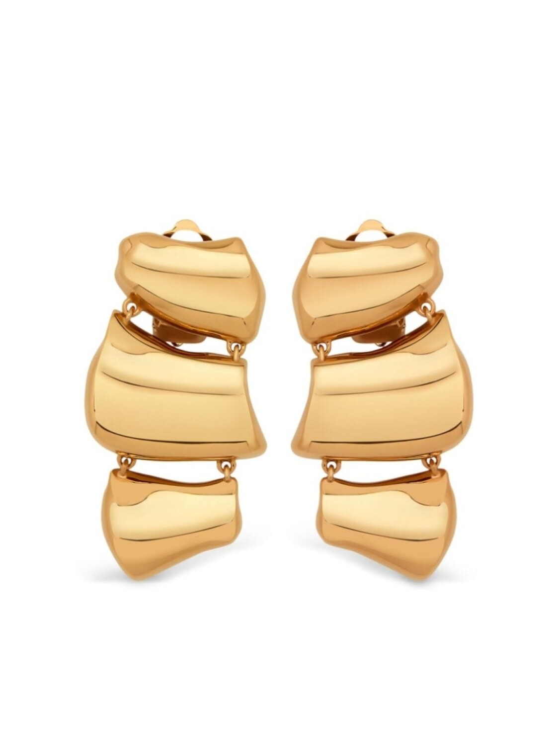 Скульптурные серьги-клипсы в форме капли Oscar de la Renta, золотой 
Скульптурные серьги-клипсы в форме капли Oscar de la Renta, золотой