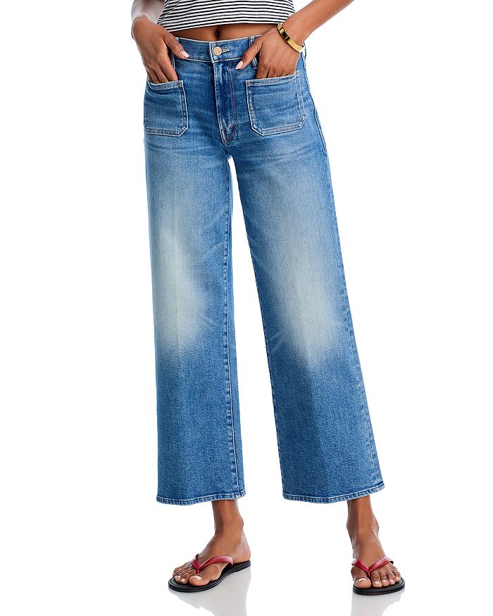 Джинсы с накладными карманами Maven до щиколотки в цвете Avant Gardener MOTHER, синий 
Джинсы с накладными карманами Maven до щиколотки в цвете Avant Gardener MOTHER, синий