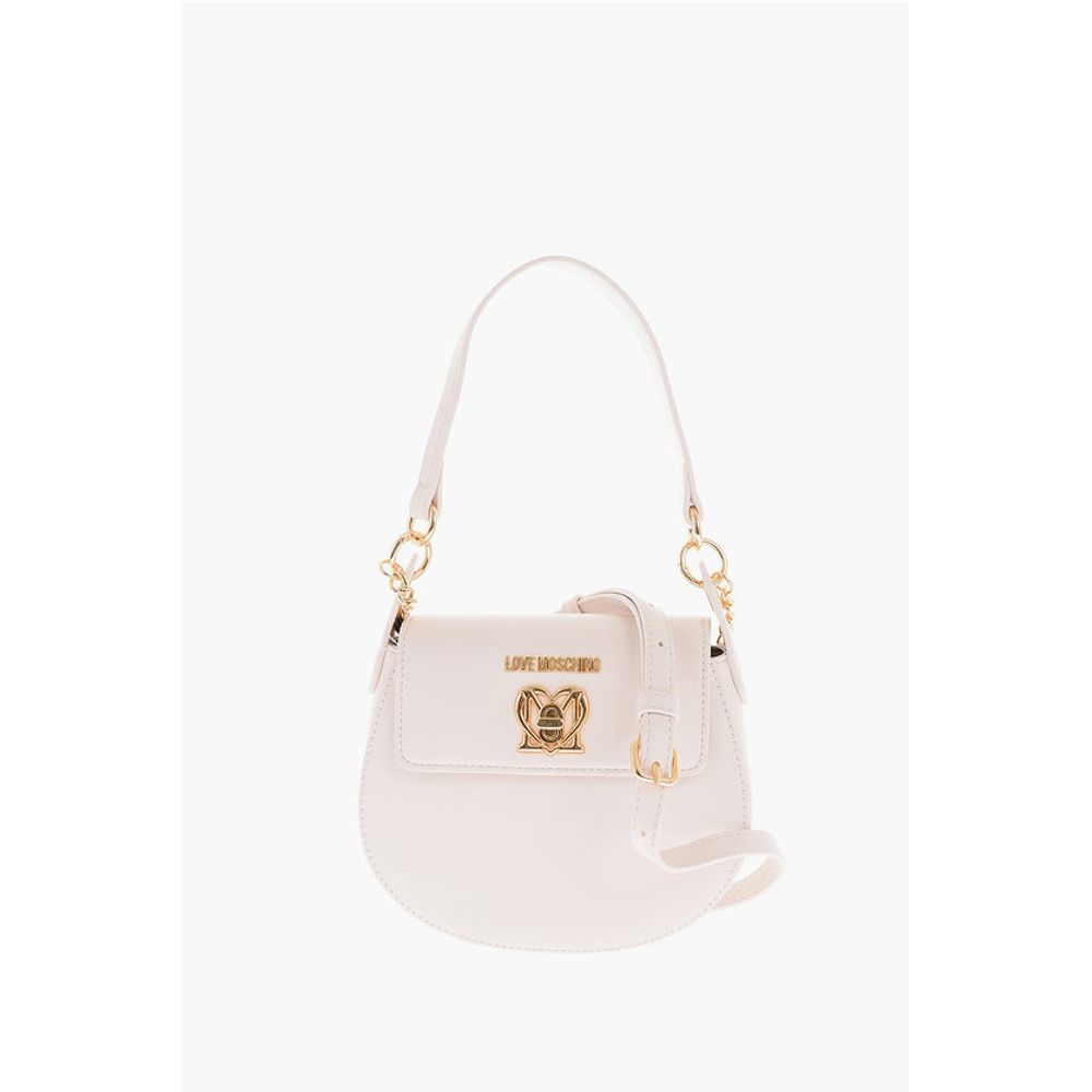 Мини-сумка-седло LOVE из искусственной кожи с золотистой застежкой Turn L Moschino, White
Мини-сумка-седло LOVE из искусственной кожи с золотистой застежкой Turn L Moschino, White