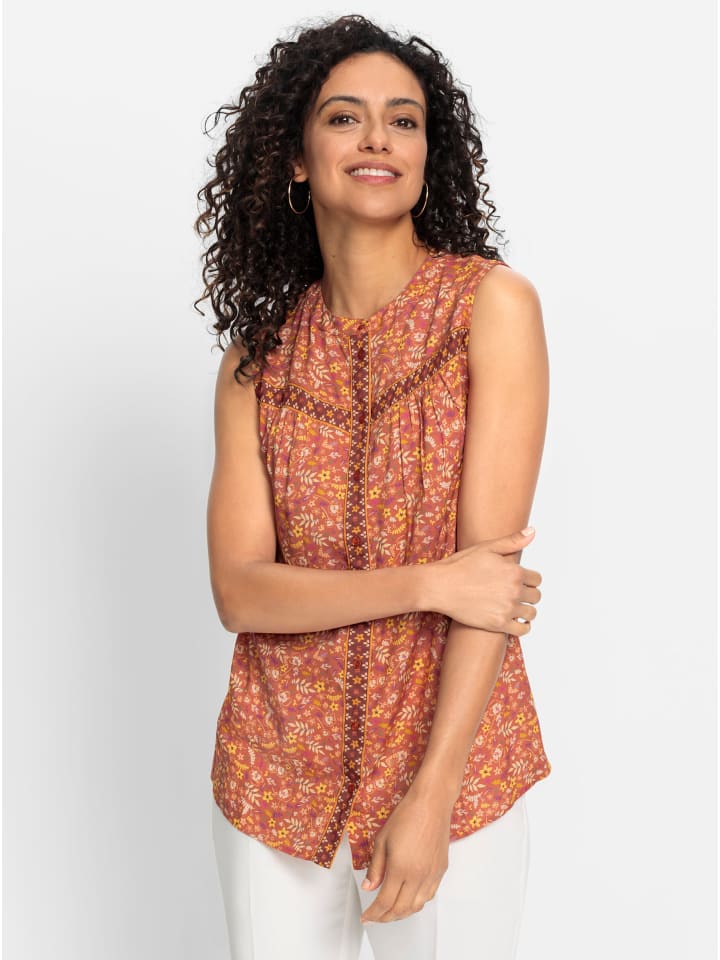 Блузка с принтом цвета папайи, красновато-коричневого цвета WITT WEIDEN
Блузка с принтом цвета папайи, красновато-коричневого цвета WITT WEIDEN