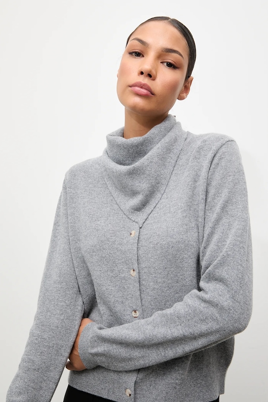 Кардиган из мериносовой шерсти с шарфом Answear.Lab, серый
Кардиган из мериносовой шерсти с шарфом Answear.Lab, серый