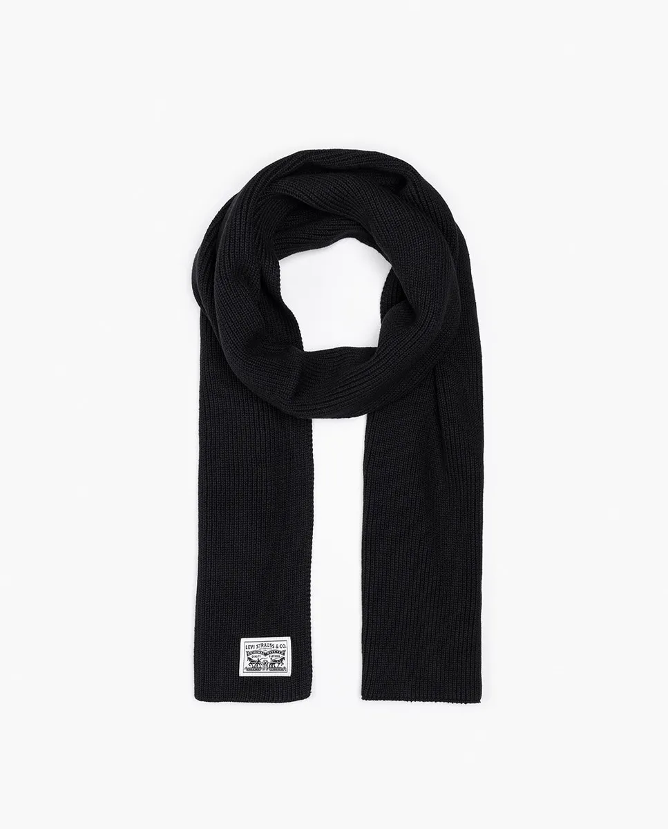Мужской шарф с нашивками Levi's, черный
Мужской шарф с нашивками Levi's, черный