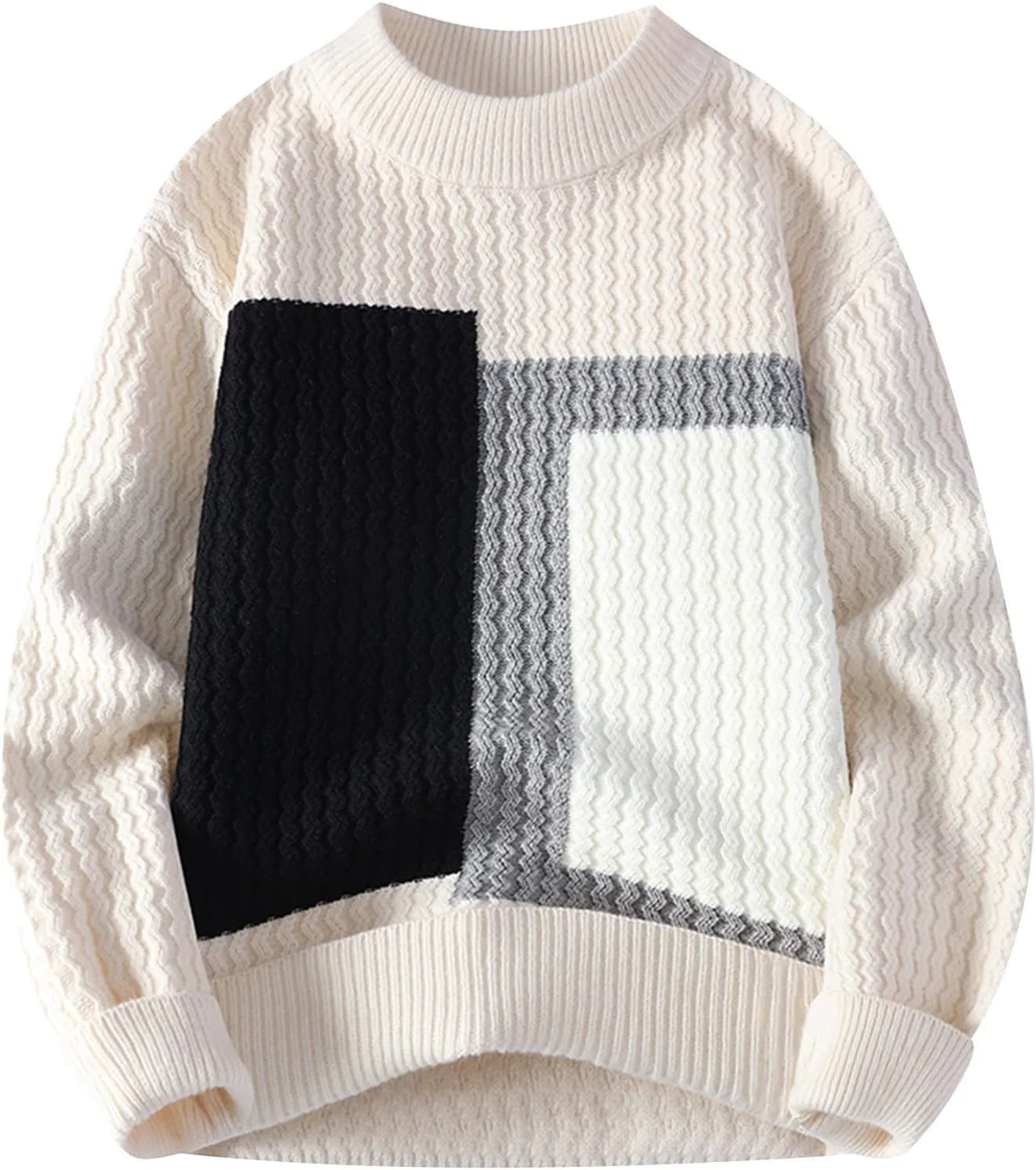 Мужской свитер с косой вязкой, свободный и мягкий QUNPIU
Мужской свитер с косой вязкой, свободный и мягкий QUNPIU