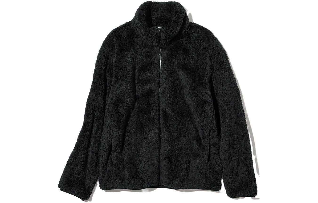 Пушистая флисовая куртка на молнии Uniqlo, 09 черный 
Пушистая флисовая куртка на молнии Uniqlo, 09 черный