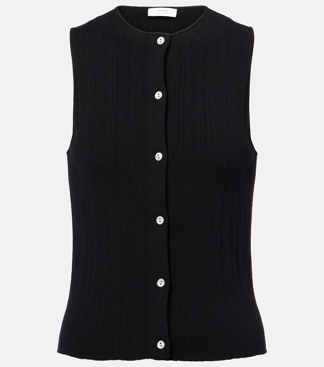 Хлопковый топ с рельефной вязкой Vince, черный
Хлопковый топ с рельефной вязкой Vince, черный