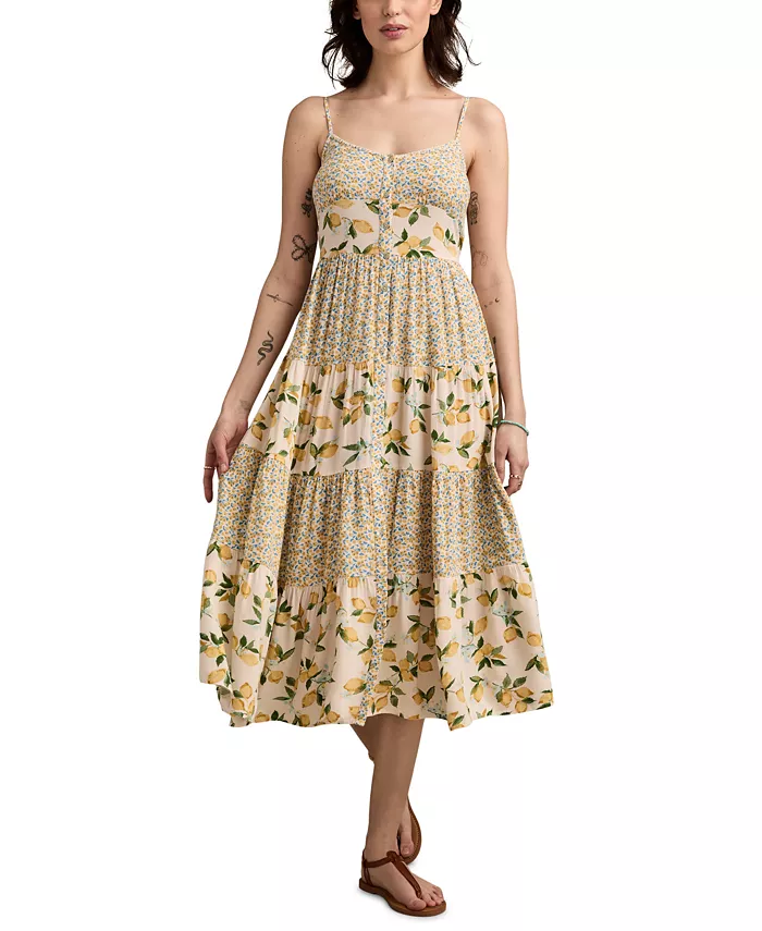 Женское платье миди с многослойным принтом Lucky Brand, мультиколор
Женское платье миди с многослойным принтом Lucky Brand, мультиколор