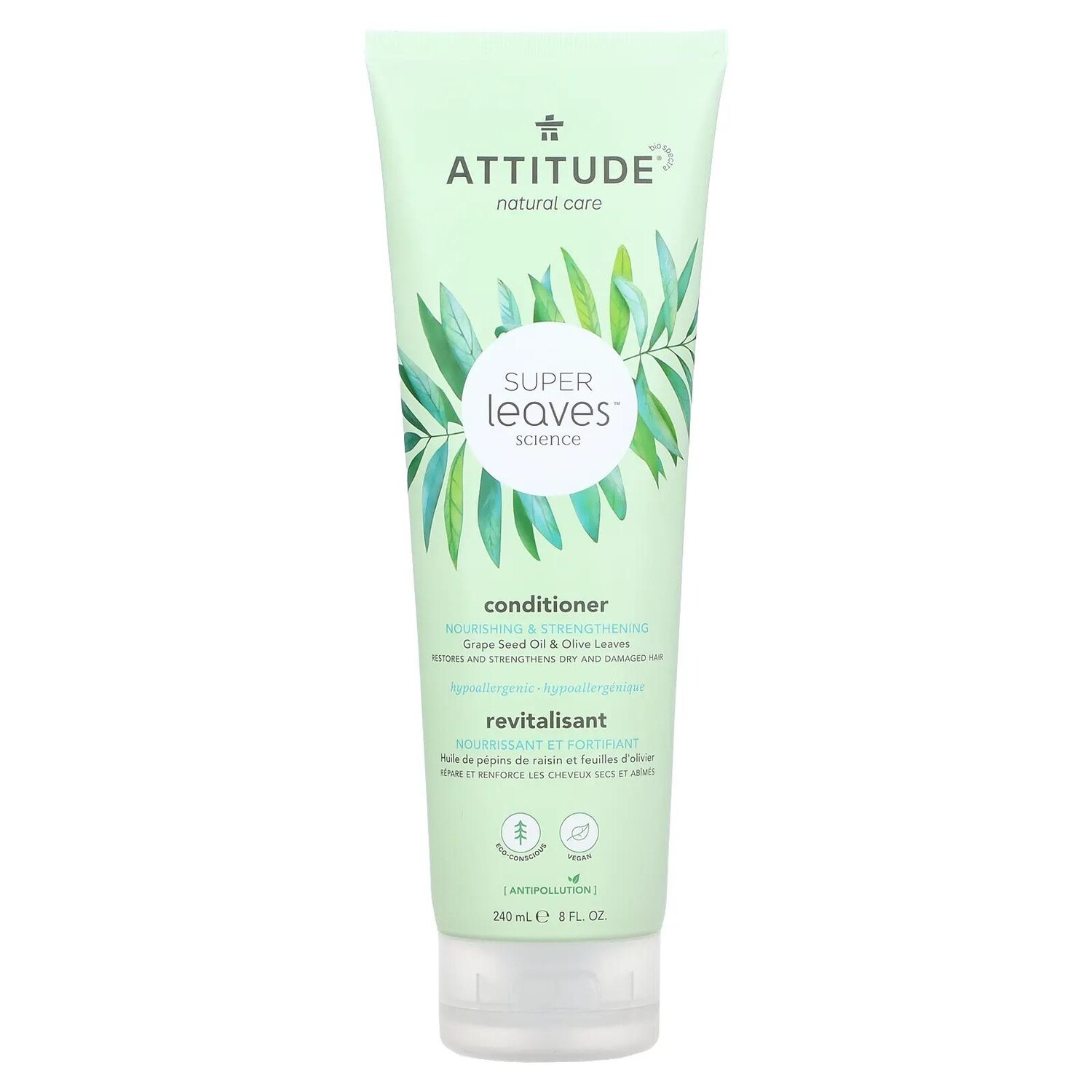 ATTITUDE Super Leaves Science натуральный кондиционер питает и укрепляет Масло из виноградных косточек и листья оливы 240 мл (8 oz)
ATTITUDE Super Leaves Science натуральный кондиционер питает и укрепляет Масло из виноградных косточек и листья оливы 240 мл (8 oz)