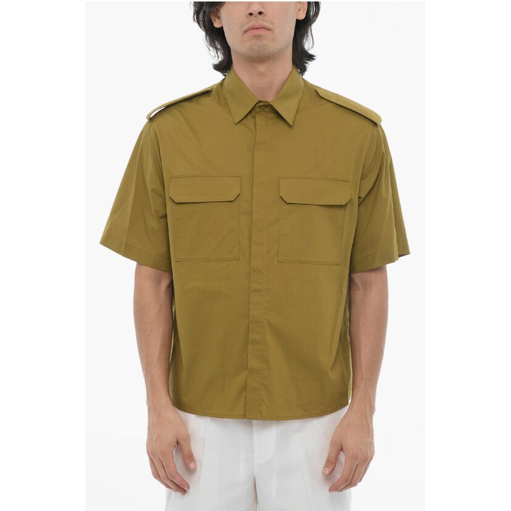 Рубашка свободного кроя с короткими рукавами и двойным нагрудным карманом Neil Barrett, Green
Рубашка свободного кроя с короткими рукавами и двойным нагрудным карманом Neil Barrett, Green