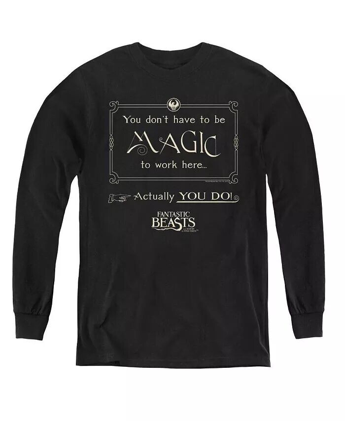 Мальчики Молодежь Magic To Work Here Длинные рукава Толстовка Fantastic Beasts, черный
Мальчики Молодежь Magic To Work Here Длинные рукава Толстовка Fantastic Beasts, черный