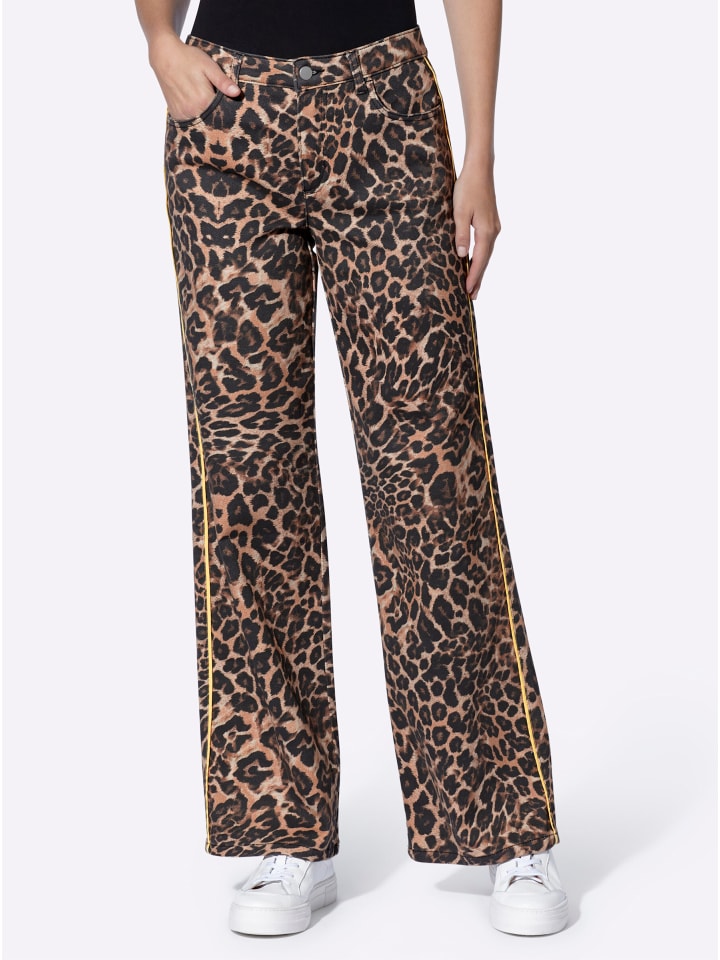 Брюки с пятью карманами в черно-коричневый принт Heine
Брюки с пятью карманами в черно-коричневый принт Heine