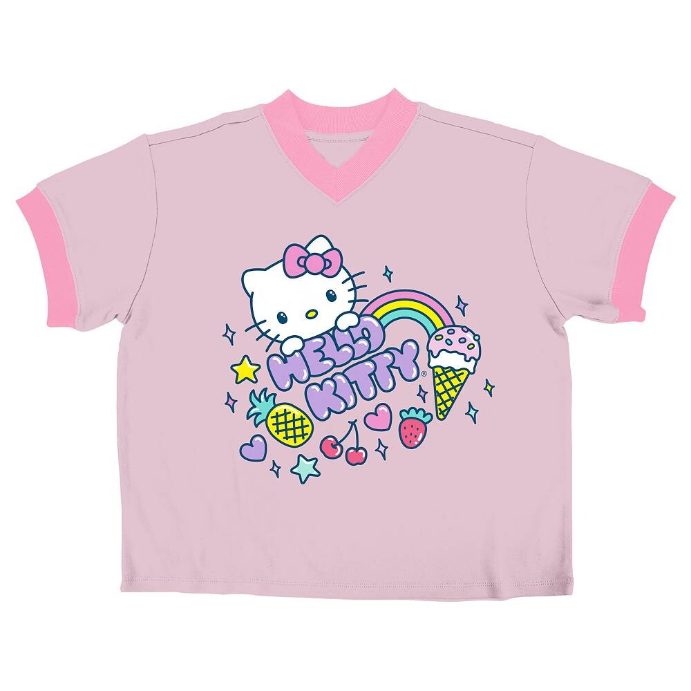 Детская футболка с рисунком Hello Kitty Rainbow Hearts Licensed Character, розовый
Детская футболка с рисунком Hello Kitty Rainbow Hearts Licensed Character, розовый