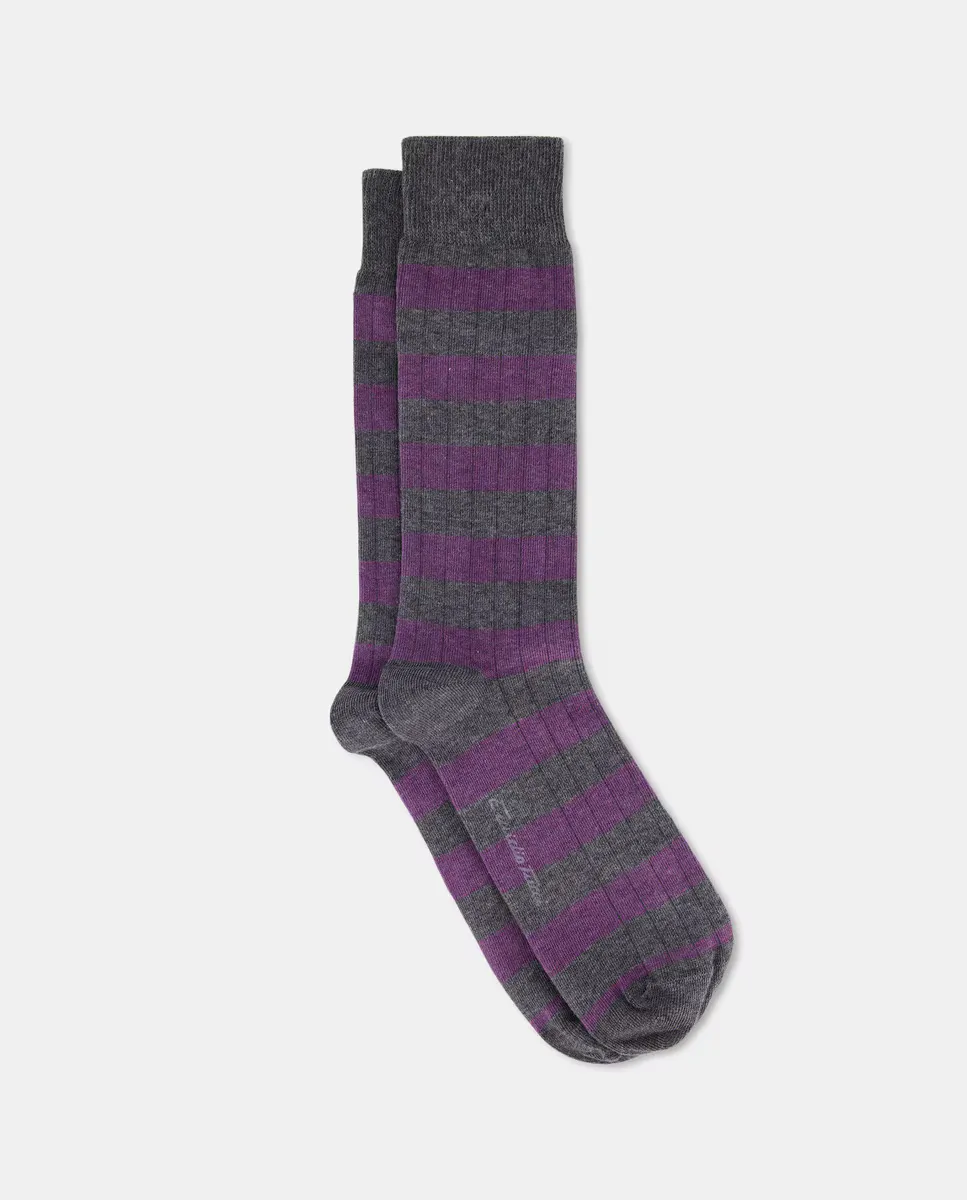 Мужские короткие носки в полоску для регби Emidio Tucci, лиловый
Мужские короткие носки в полоску для регби Emidio Tucci, лиловый