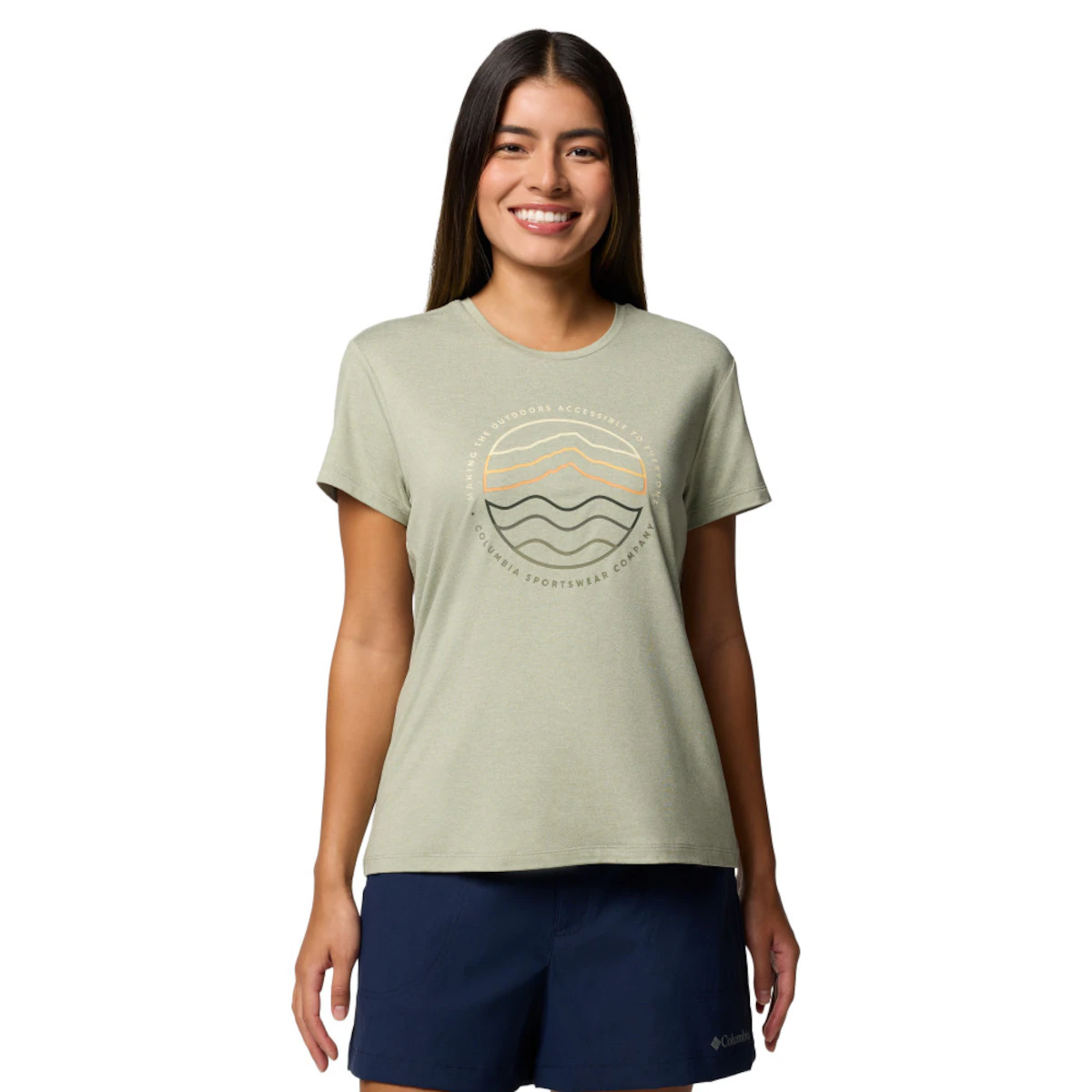 Женская футболка Columbia Sloan Ridge, светло-зеленый 
Женская футболка Columbia Sloan Ridge, светло-зеленый