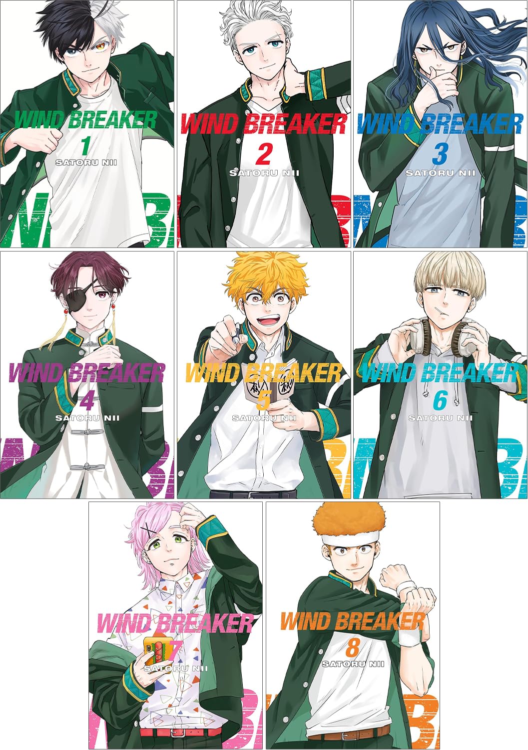 Wind Breaker Vol. 1-8, 8 Books Collection Set, by Satoru Nii (Kodansha Comics)
Wind Breaker Vol. 1-8, 8 Books Collection Set, by Satoru Nii (Kodansha Comics)