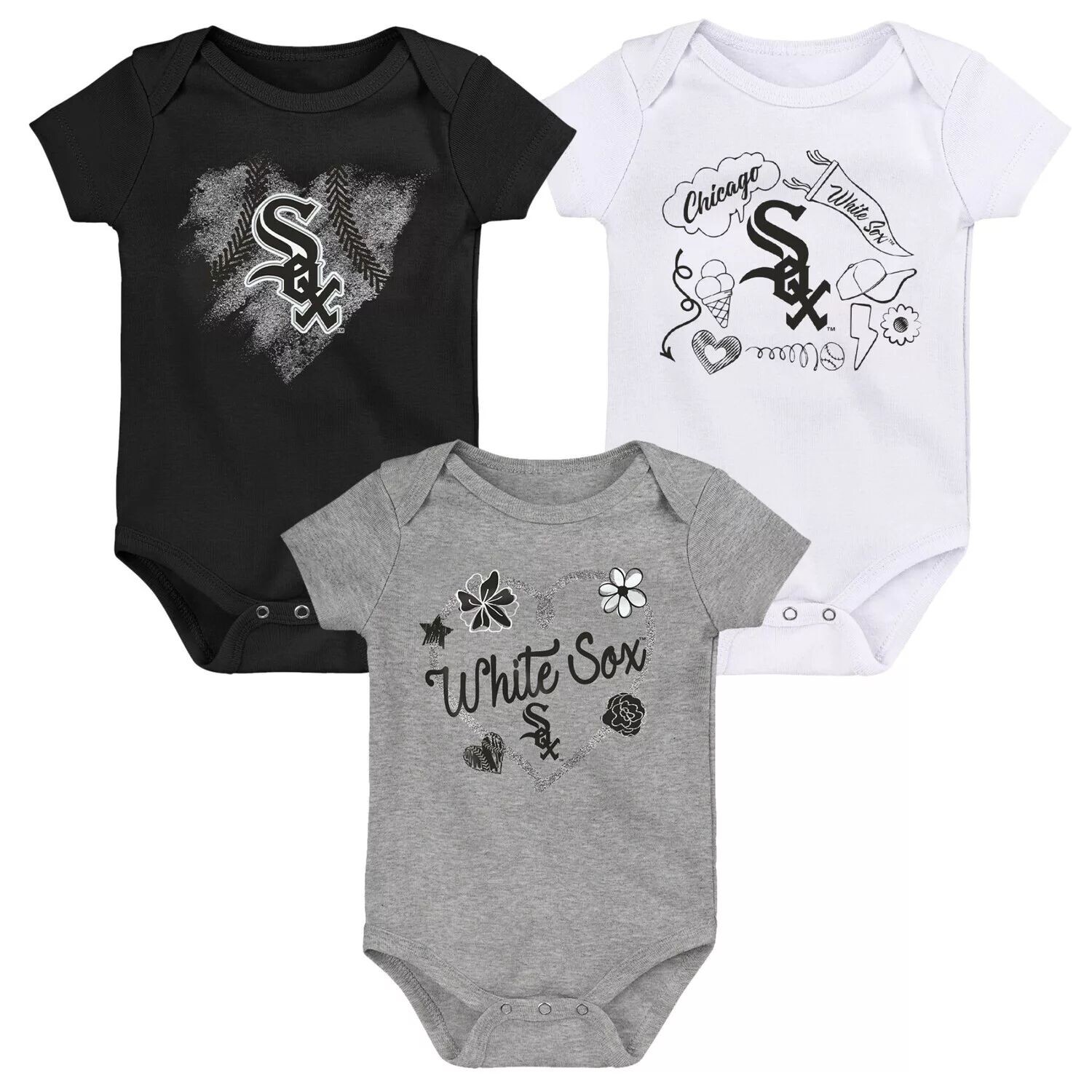 Комплект из 3 боди для младенцев черного/белого/серого цвета Chicago White Sox Batter Up Outerstuff, Черный, Комплект из 3 боди для младенцев черного/белого/серого цвета Chicago White Sox Batter Up Outerstuff
Комплект из 3 боди для младенцев черного/белого/серого цвета Chicago White Sox Batter Up Outerstuff, Черный, Комплект из 3 боди для младенцев черного/белого/серого цвета Chicago White Sox Batter Up Outerstuff