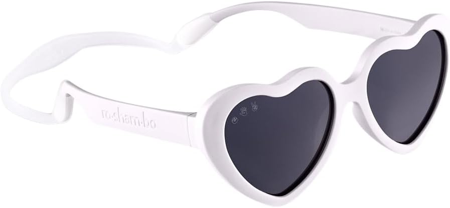 Солнцезащитные очки ROSHAMBO Eyewear в форме сердца — небьющиеся очки итальянского производства с ремешком — поляризованные, без бисфенола-А, с защитой от УФ-излучения Roshambo Baby, Ice Heart
Солнцезащитные очки ROSHAMBO Eyewear в форме сердца — небьющиеся очки итальянского производства с ремешком — поляризованные, без бисфенола-А, с защитой от УФ-излучения Roshambo Baby, Ice Heart