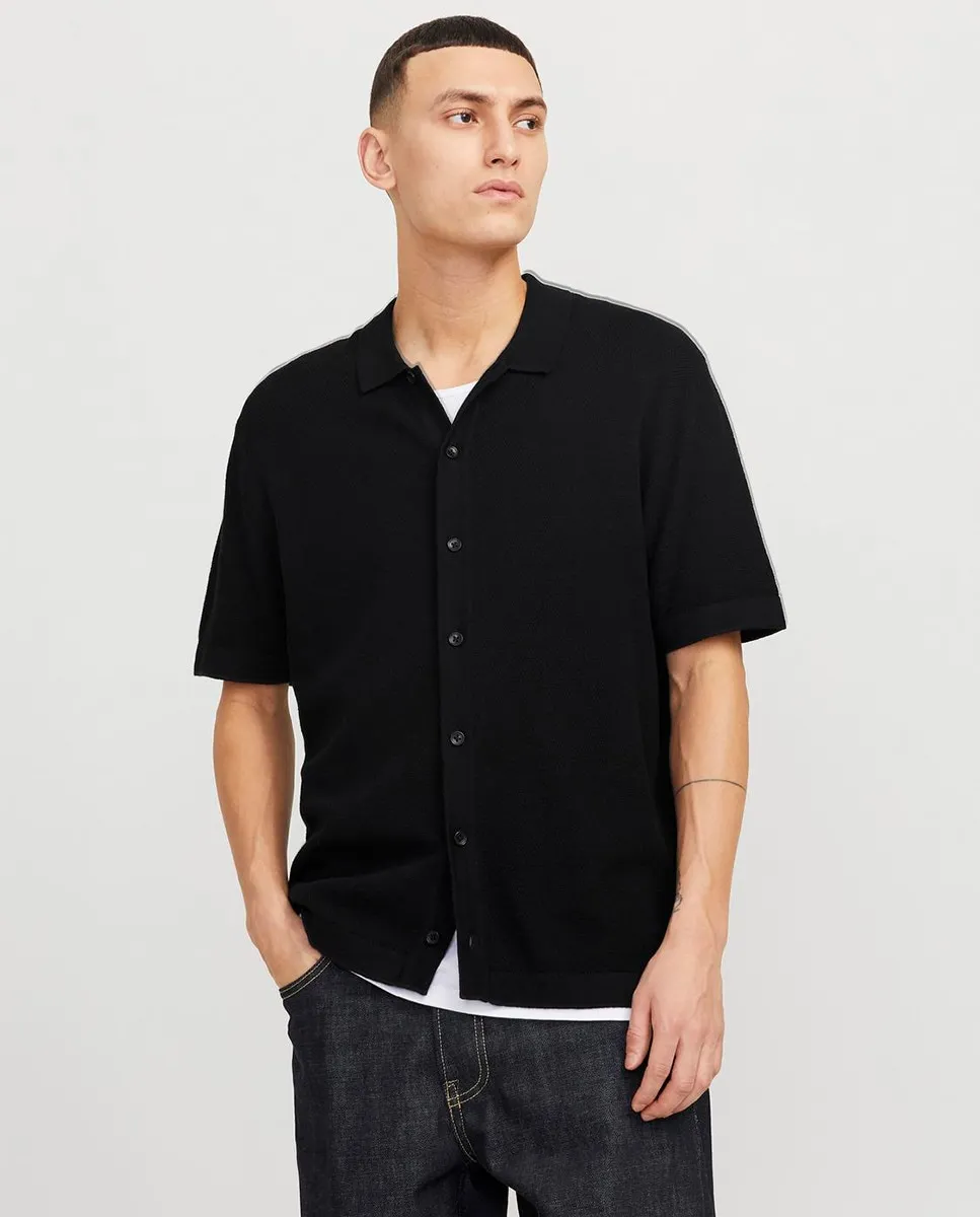 Мужской вязаный свитер с короткими рукавами и V-образным вырезом Jack & Jones, черный
Мужской вязаный свитер с короткими рукавами и V-образным вырезом Jack & Jones, черный