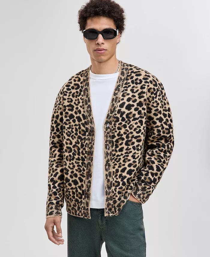 Мужской кардиган с V-образным вырезом и леопардовым принтом Mode Of One, загар/бежевый
Мужской кардиган с V-образным вырезом и леопардовым принтом Mode Of One, загар/бежевый