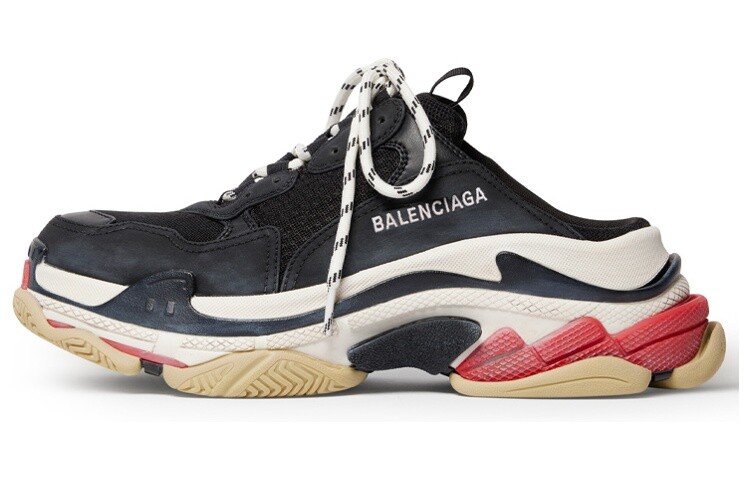 Шлепанцы Balenciaga мужские, черный / белый 
Шлепанцы Balenciaga мужские, черный / белый