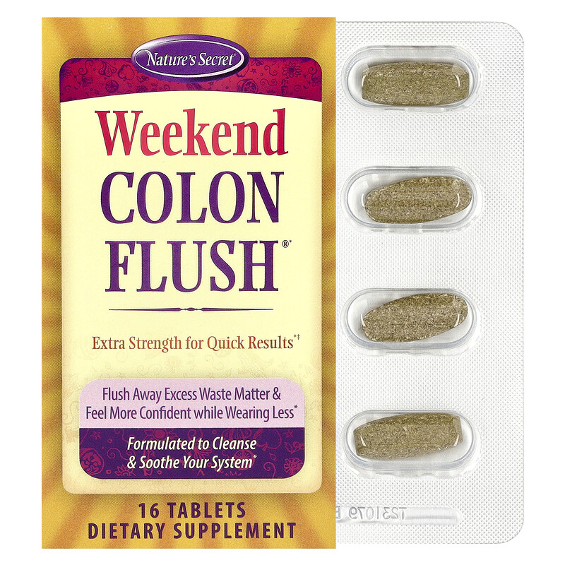Nature's Secret, Weekend Colon Flush, 16 таблеток
Nature's Secret, Weekend Colon Flush, 16 таблеток