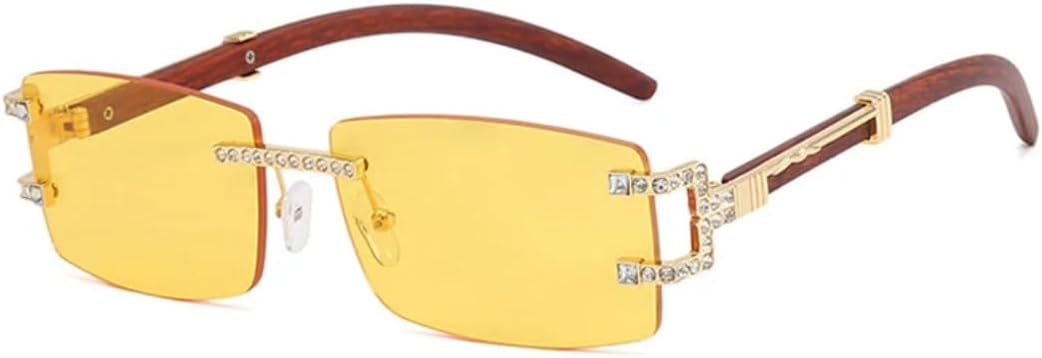 Солнцезащитные очки без оправы с бриллиантами для женщин и мужчин, роскошные прямоугольные очки со стразами, стильные, популярные, с защитой от УФ-излучения UV400 UATXTAU, Gold-yellow
Солнцезащитные очки без оправы с бриллиантами для женщин и мужчин, роскошные прямоугольные очки со стразами, стильные, популярные, с защитой от УФ-излучения UV400 UATXTAU, Gold-yellow