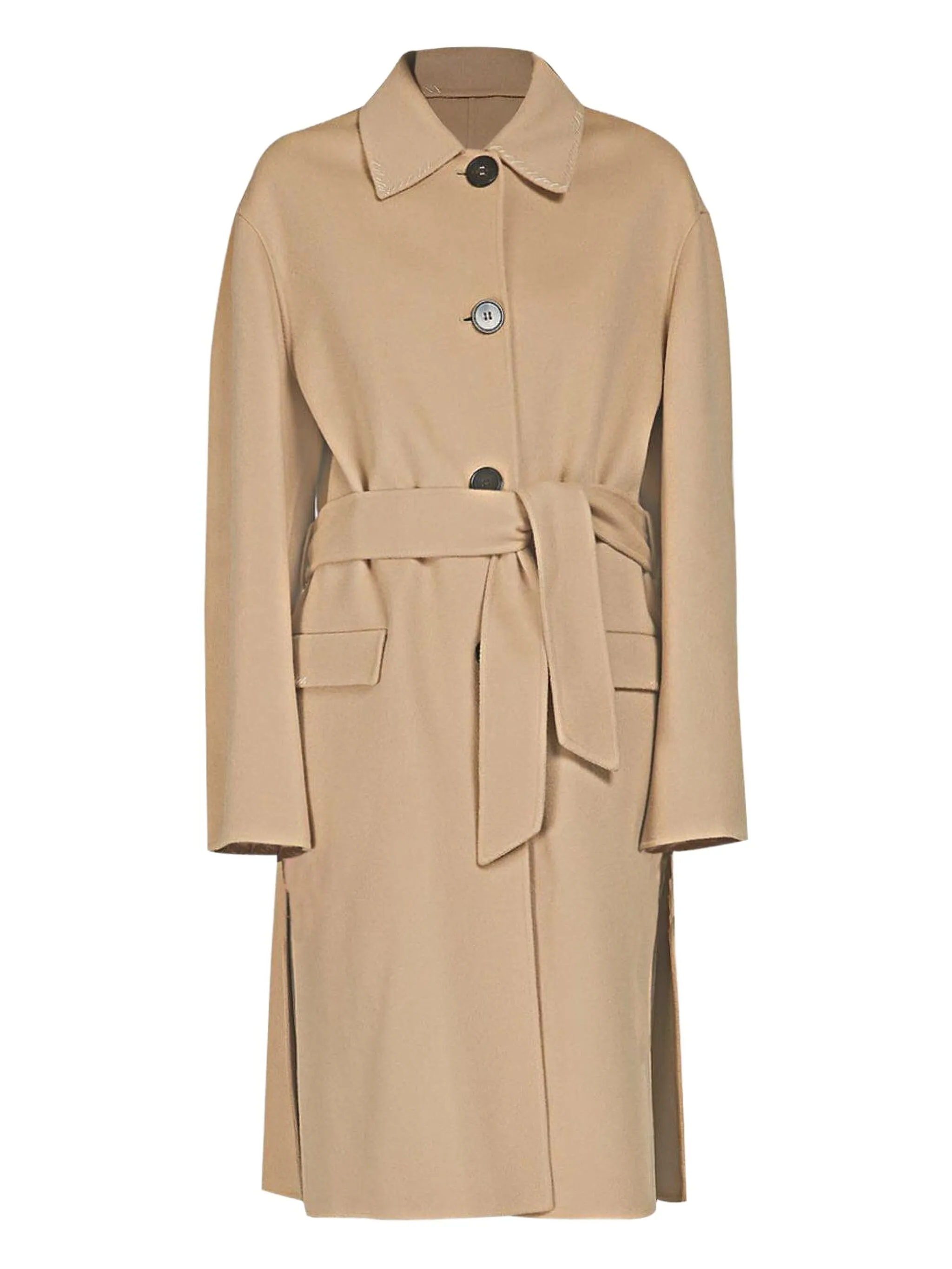 Пальто с разрезом по бокам и поясом Marni, нейтральный
Пальто с разрезом по бокам и поясом Marni, нейтральный