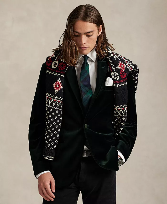 Мужской современный бархатный смокинг Polo Ralph Lauren, зеленый
Мужской современный бархатный смокинг Polo Ralph Lauren, зеленый